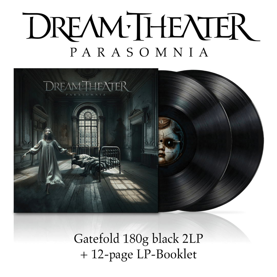 Parasomnia 2LPs 180gr. negro  Dream Theater en SMFSTORE new album, Parasomnia, metal, metal progresivo, heavy metal, James LaBrie, John Petrucci, John Myung, Jordan Rudess, Mike Portnoy
