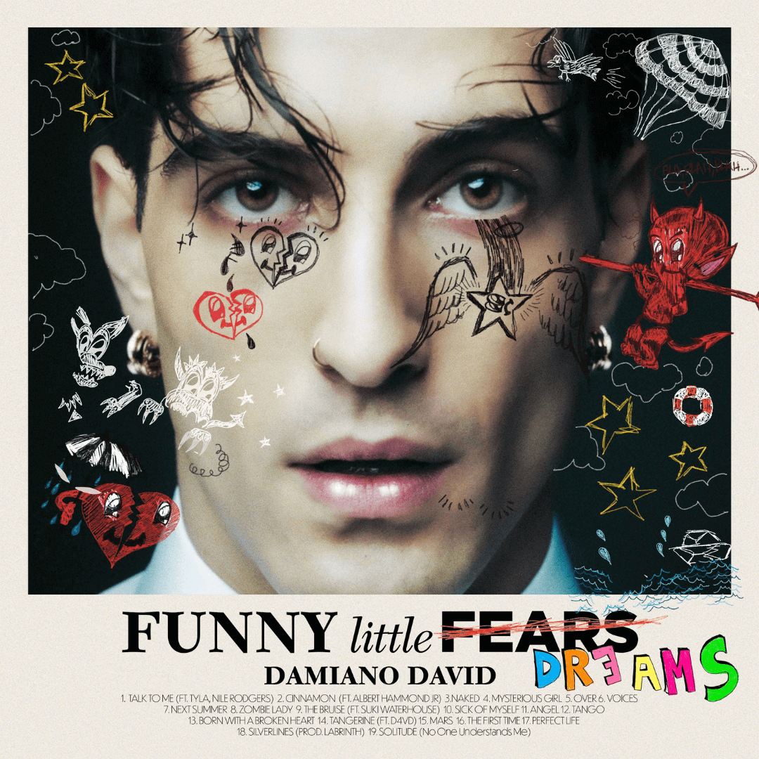 “FUNNY little FEARS (DREAMS)”, la nueva edición del álbum de Damiano David, con 5 temas inéditos, LP firmado en Sony Music Store