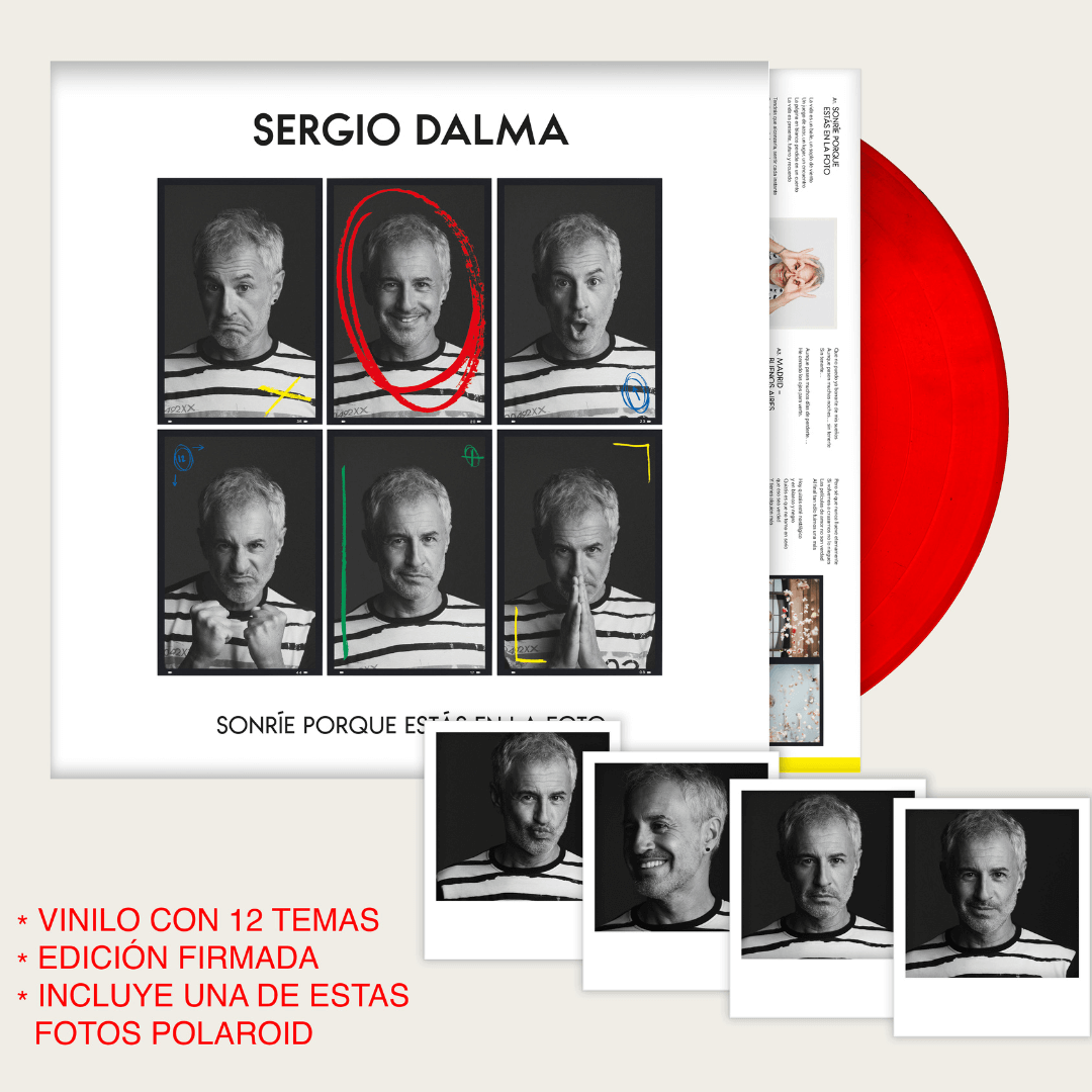 Sonríe porque estás en la foto LP Exclusivo firmado + Foto Sergio Dalma en SMFSTORE