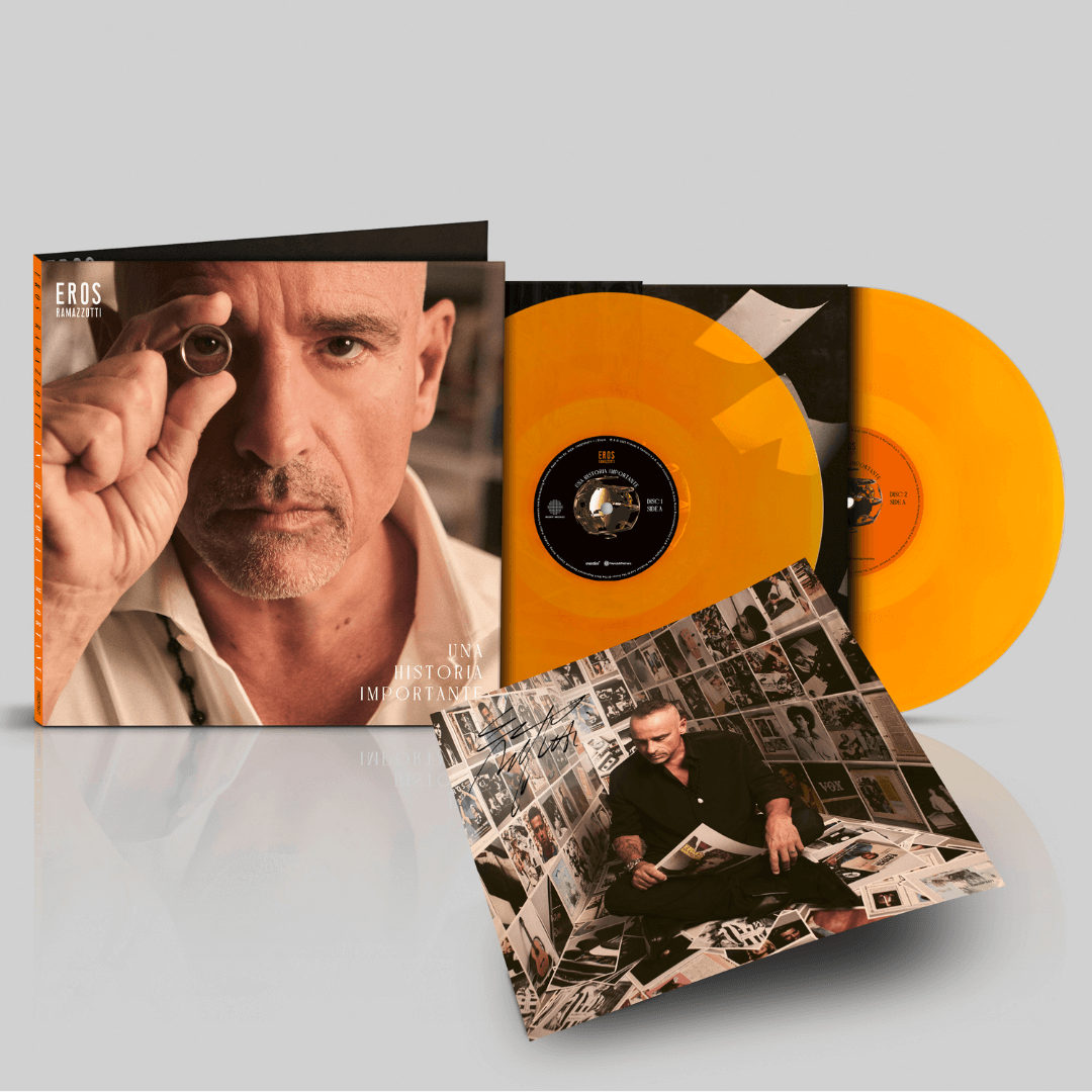 Edición vinilo doble naranja FIRMADO unidades limitadas. El nuevo álbum de Eros Ramazzotti, “Una storia importante” / “Una historia importante” en Sony Music Store