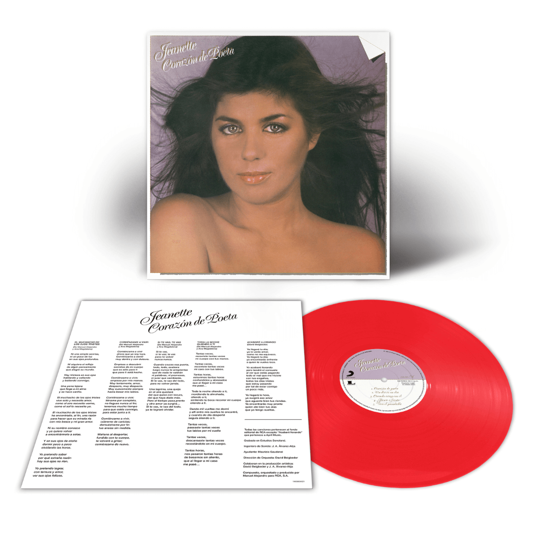 Corazón De Poeta Vinilo rojo Jeanette en SMFSTORE. Corazón de Poeta. Frente a frente. Comiénzame a vivir.