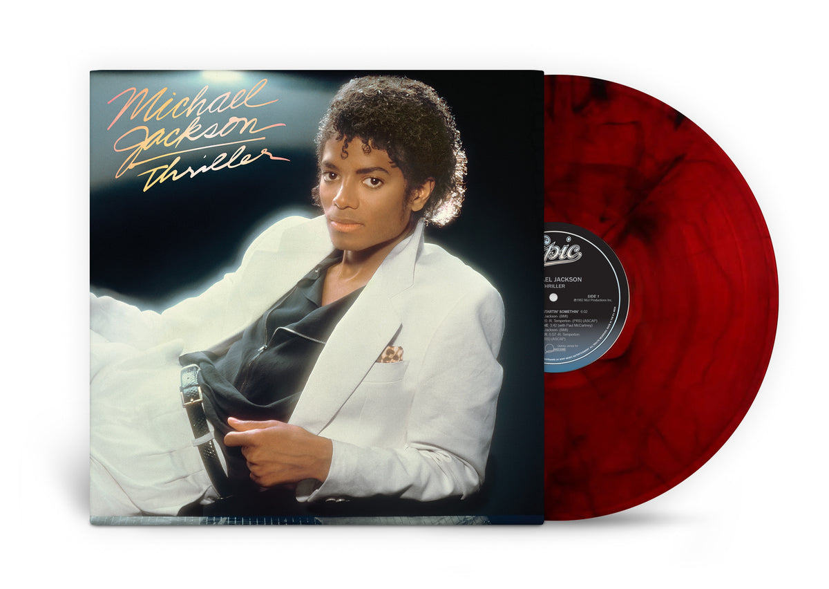 Thriller LP color marmolado rojo y negro Michael Jackson