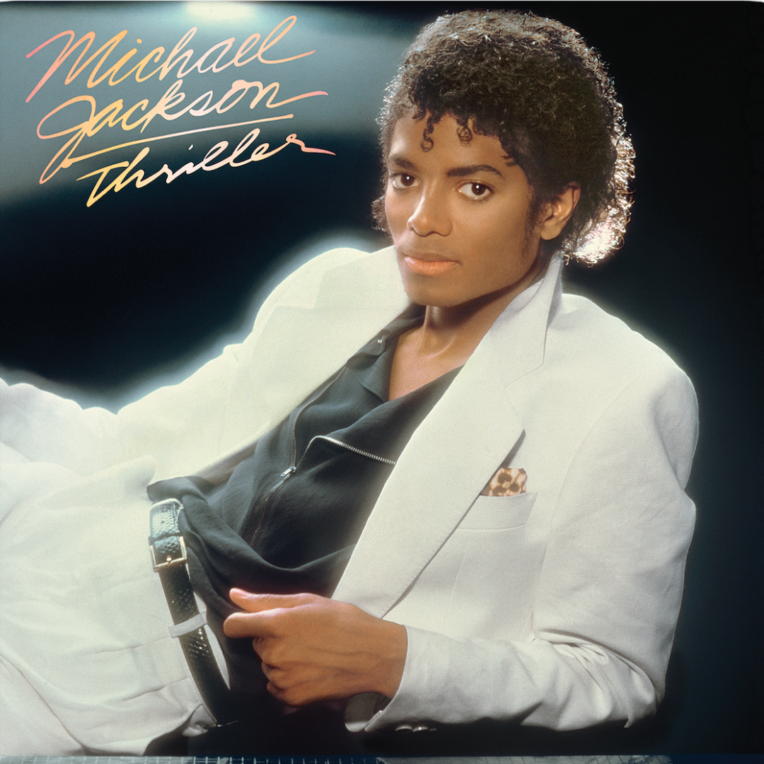 Thriller LP color marmolado rojo y negro Michael Jackson