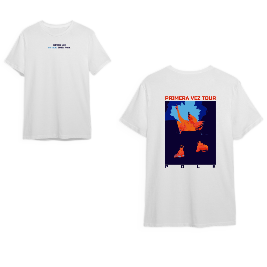 Camiseta Blanca Por Primera Vez Pole. edición exclusiva en Sony Music Store